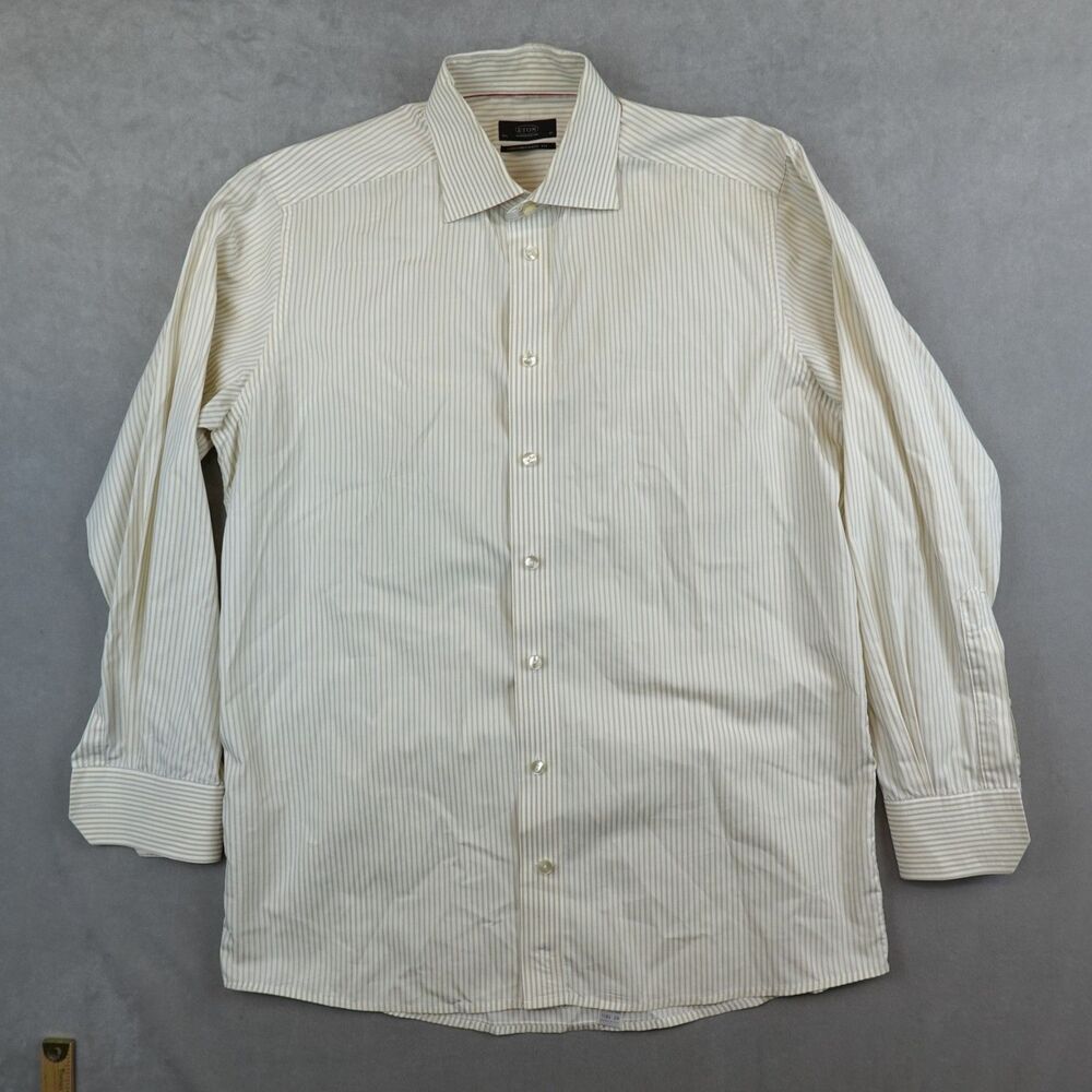 Eton Shirt Mens 16.5 42 Striped Contemporary Fit Button Up Dress Formal Sweden